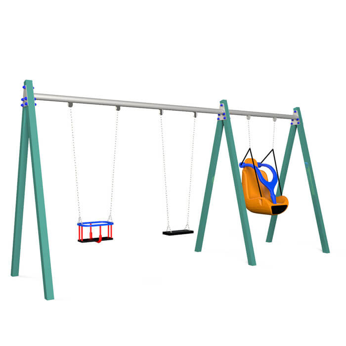 Columpio con cuna, plano e inclusivo