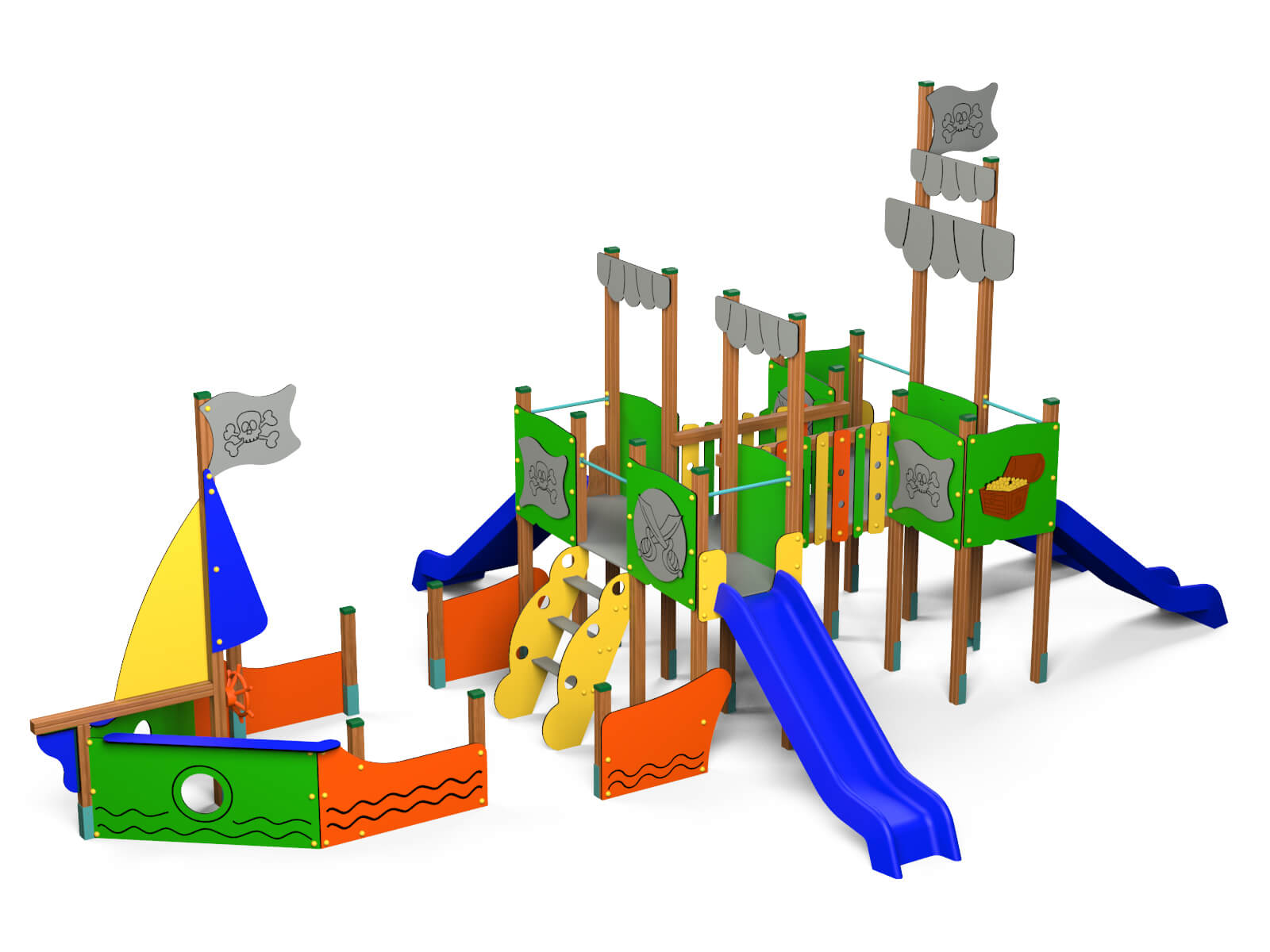 Parque Infantil grande con Forma de Barco