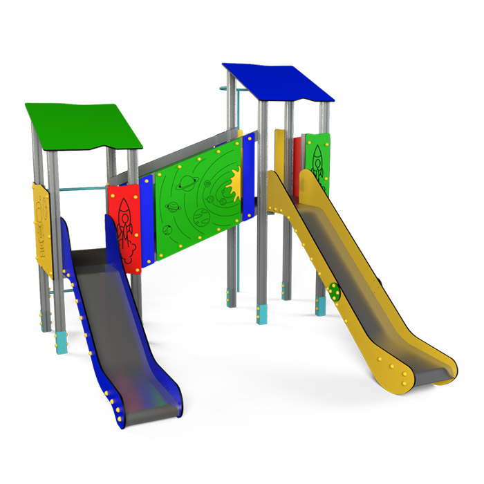 Parque Infantil Marte con dos toboganes